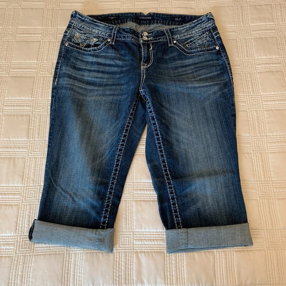 Nearly New Vigoss The Dallas Embroidery Capri Jeans - Picture 2 of 11